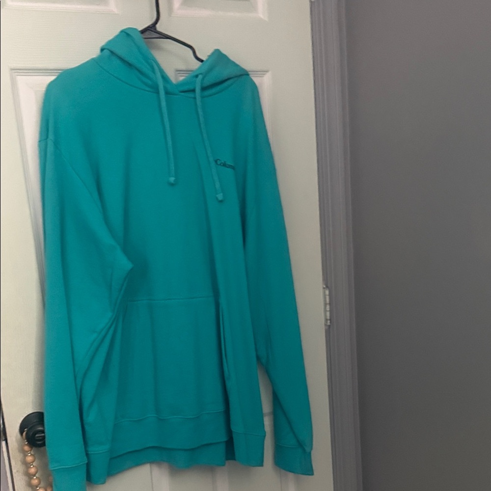 Columbia Men's Teal Hoodie Sweater